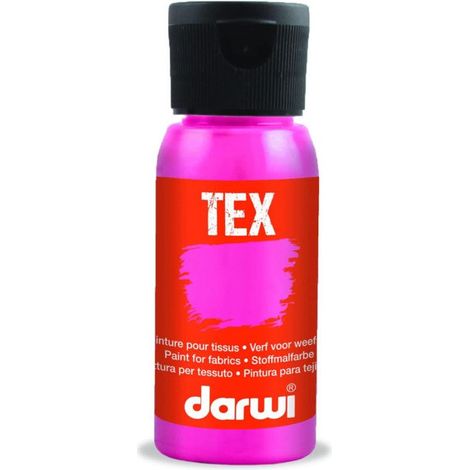 Peinture pour tissus - Rose - Opaque - Peinture à l'eau - Tex - Darwi - 50ml