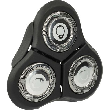 Scherkopf kompatibel zu Philips RQ11xx Serie, Schwarz Silber, Ersatz für Rasierer-Kompatibles Produkt