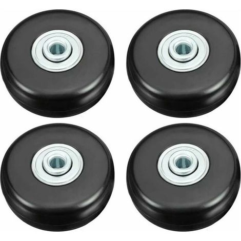 Roulette Valise, Bagage Valise Réparation Roulette Charge Lourd 50mm Muette Caoutchouc Universelle Pivotante Roue Rechange Transport Remplace Roulette 4PCS pour Valise/Bagage/Sac à Dos/Voyage (1/5)