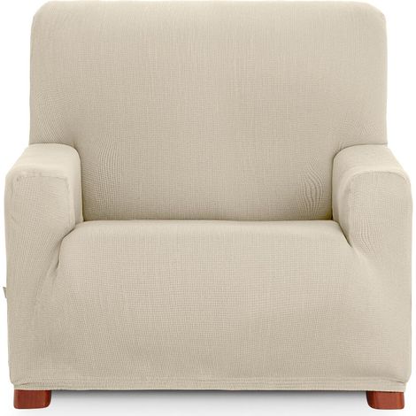 Elastique Housse de Fauteuil Polyester/Coton/Elastomère Ecru 37 x 5 x 29 cm (1/5)