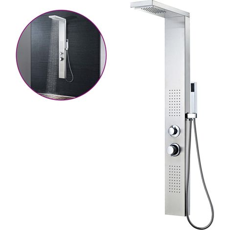 Colonne de douche,Système de panneau de douche Acier inoxydable Carré -93218 (1/5)