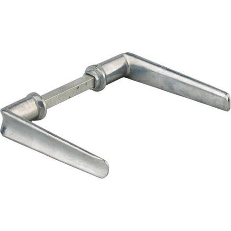 Béquille double Alsace pour porte – Laiton poli – Carré 8mm – Épaisseur jusqu'à 70mm – Réglage par vis pointeau (1/2)