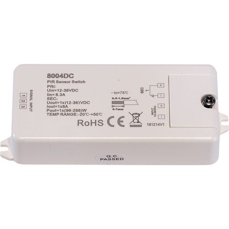 Détecteur de présence PIR 12-36V-CC IP20 (1/3)
