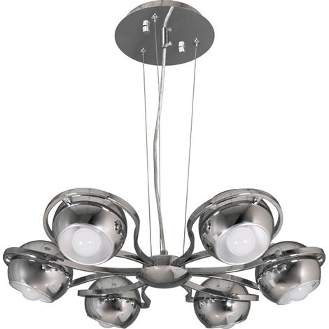 chiara deckenleuchte de 6xe14 h.reg.xd.60cm silber/chrom