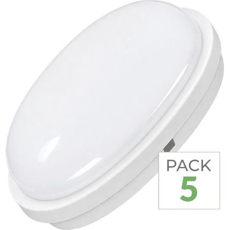 Applique LED Murale 20W BLANC Hublot Rond IP65 - Pack de 5 / Blanc Neutre  - SILUMEN