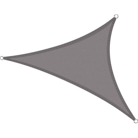 GENERIC-Voile d'ombrage Imperméable Triangulaire 2.4x2.4x2.4m, Toile Ombrage résistant à l'eau Protection Rayons UV pour Jardin Terrasse, Gris (1/5)