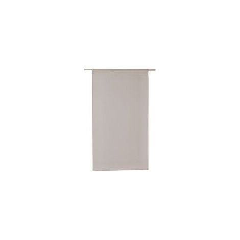 Paire de vitrages tamisant Leo gris poivre n5 l. 60 x H. 120 cm (1/4)