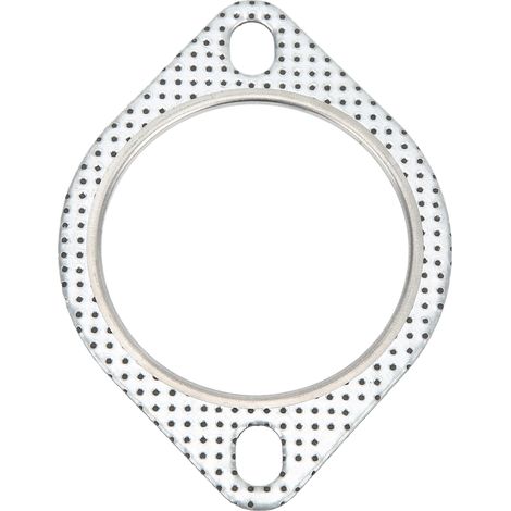 Joint de bride d'échappement à deux trous pour véhicules turbocompressés de 3 pouces/76 mm, en acier perforé, type universel. (1/5)