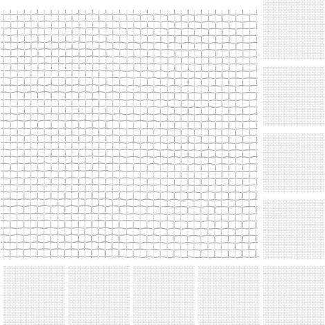 Set mit 12 Aquarienschutzmatten, strapazierfähiges Schaumstoffnetz, Edelstahlgewebe, Aquarienzubehör – 8 x 8 cm – Silber (1/4)