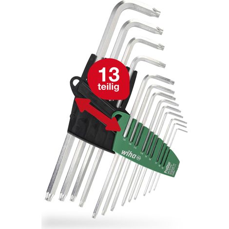 Wiha Stiftschlüssel Set mit ProStar Halter (39104) 13tlg.  Torx Winkelschlüssel Satz  Torxschlüssel T5+T6+T7+T8+T9+T10+T15+T20+T25+T27+T30+T40+T45 (1/5)