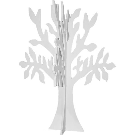 Albero di Pasqua della vita in legno bianco decorazioni addobbi pasquali per casa vetrina negozio (1/4)