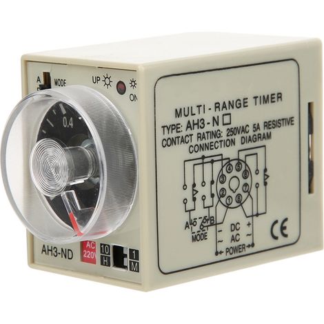 Relais temporisé à la marche, Mini période multiple réglable a B Double Mode AH3 ND AC220V