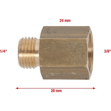 KS Tools Messing-Reduziernippel, G1/4AG x G3/8IG