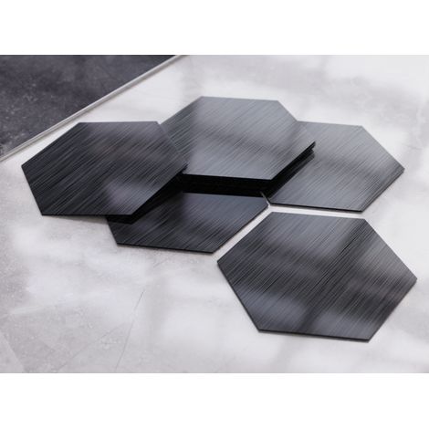 Decorazioni per parete set di 9 nero satinato - 120x140mm (1/4)