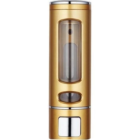 Doré Distributeur De Savon Simple De 400 Ml, Distributeur Mural De Gel Douche, Pot À Savon, Accessoires De Toilette De Salle De Bain (1/4)