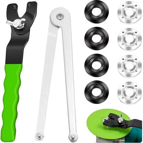 2pcs Angle Grinder Adjustable Wrench 13-46mm Adjustable Non-slip with 8 Nuts for Angle Grinders (2 Styles) (1/5)