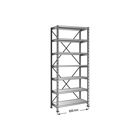 kaiserkraft  Scaffale a innesto  zincato  7 ripiani  altezza