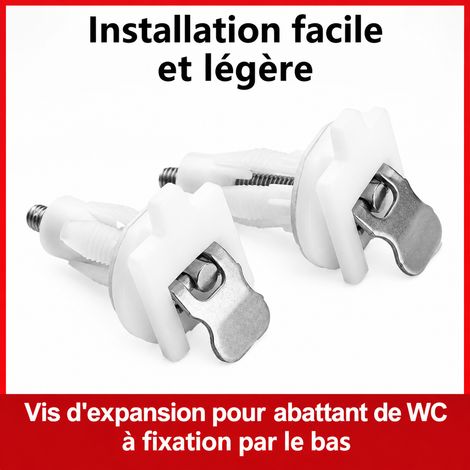 Kit de vis de fixation pour WC adaptées KL-3857 abattant toilette 8 × 4 × 4 cm 50 g – Livraison gratuite (1/5)
