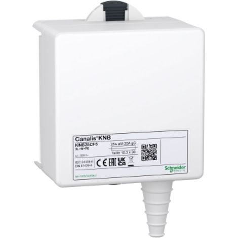 Canalis - coffret de dérivation pour fusible NF - 10 x 38 - 25 A - 3L + N + PE - KNB25CF5