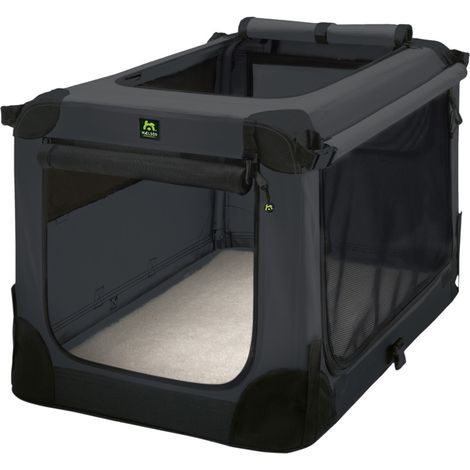 MAELSON Soft Kennel Transportbox mit Tragegriffen, faltbar - anthrazit - 52 x 33 x 33