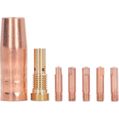 Kit d'accessoires pour pistolet de soudage MIG Centur : fil fourré sans gaz, embouts de buse en laiton de 0,8 mm (0,031 pouce), compatible avec les soudages Centur.