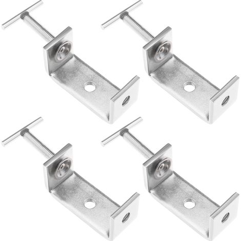 Lot de 4 colliers de serrage robustes en acier inoxydable 304 pour le travail du bois 65 mm de large ouverture de mâchoire, pince tigre pour rénovation de la maison réparation de voiture style (1/5)