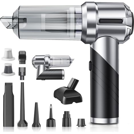 Aspirateur à Main, 28000Pa Aspirateur à Main sans Fil, 3 en 1 Mini Aspirateur de Voiture avec Moteur sans balais, Pliable Aspirateur sans Fil Humide et Sec, pour Voiture, Maison, Cuisine (1/5)