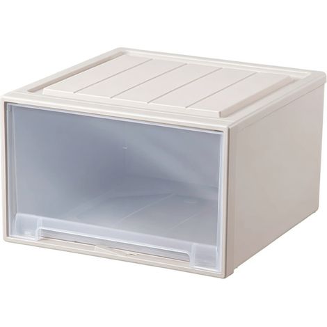 Boîte de rangement à tiroir plastique abricot 27 x 18.5 x 10 (1/5)