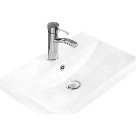Mexen Dagna lavandino integrato nel piano 50 x 35 cm, bianco - 21995100 (1/2)