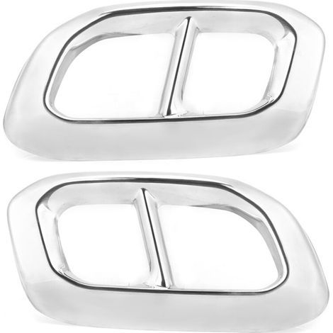 Cadre de gorge pour embout d’échappement automobile – 2 pièces, 4 sorties, compatible Mercedes GLC/GLE/GLS (W167/X253/X167) – acier inoxydable (1/5)
