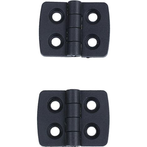10 Stück verstärkte schwarze Kunststoff-Türscharniere 40 mm x 30 mm