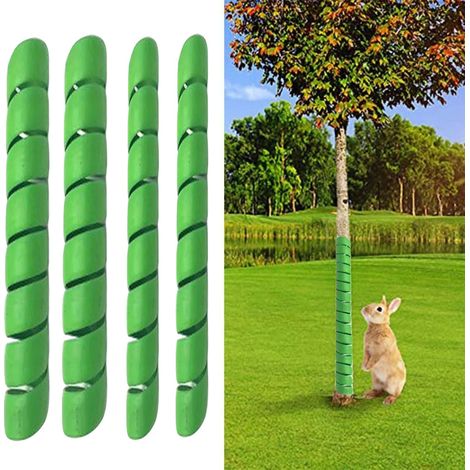 4 PCS Protecteur de botte d'arbre résistant aux rayures anti-mastication résistant aux intempéries plantes écorce d'arbre protecteur Tube -2 tailles (1/5)
