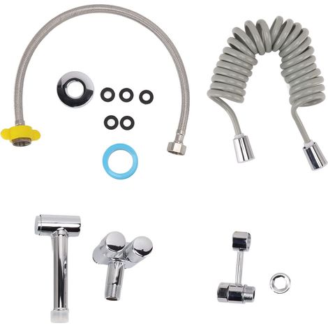 Pulvérisateur bidet toilette pressurisé – cuivre main – booster chasse – contrôle pression lavage (1/5)
