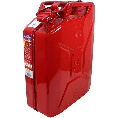 Faithfull Red Steel Jerry Can 20 litre FAIAUJERR20R