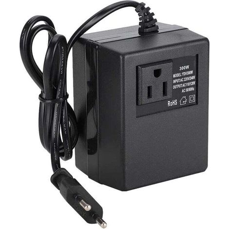 Adaptateur de prise UE, transformateur de tension de puissance 300 W AC 220 V à 110 V Adaptateur de prise UE (220 V)