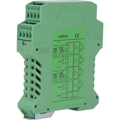 24V DC-Signalisolator mit 2 Eingängen und 4 Ausgängen, DC-Stromaufbereitungstransmitter, SPS 0-10V-Erkennung und präziser Wandlung. (1/5)