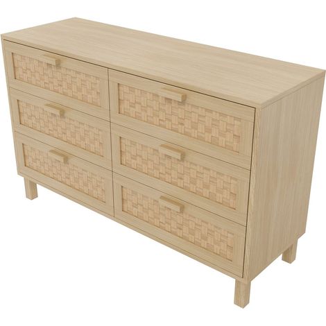 PLACARD polyvalent élégant fonctionnel spacieux Particle Board Natural 120 cm de largeur 40 cm de profondeur 75 cm de hauteur (1/5)