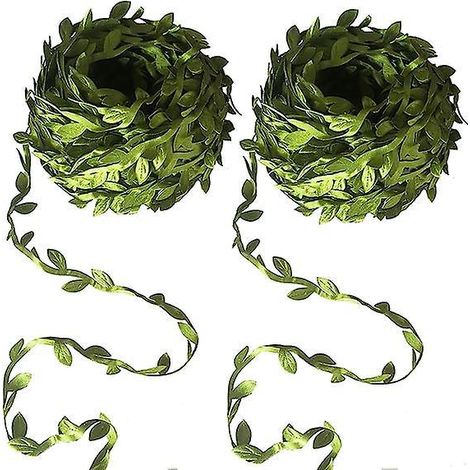 (40m Par Paquet) Vigne Artificielle Faux Plante Suspendue Feuille Ruban Feuille Vignes Garni Feuille Rotin Diy Guirlande Feuille Verdure Ruban Dco (1/5)