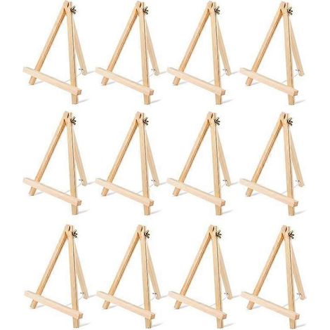 Set mit 12 Holzstaffeleien, Tischstaffeleien, Stützen zum Malen und für kreative Hobbys (1/5)