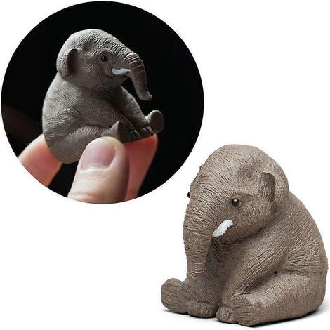 Figurines d'éléphants, décorations de bureau, ornement animalier, table de cérémonie du thé, animal de compagnie (1/4)