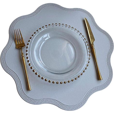 Sets de table bohèmes de 38 cm (15 pouces), napperon imperméable en PVC, résistant à la chaleur, facile à nettoyer et antidérapant pour la décoration de la cuisine et de la salle à manger Jikaixiang