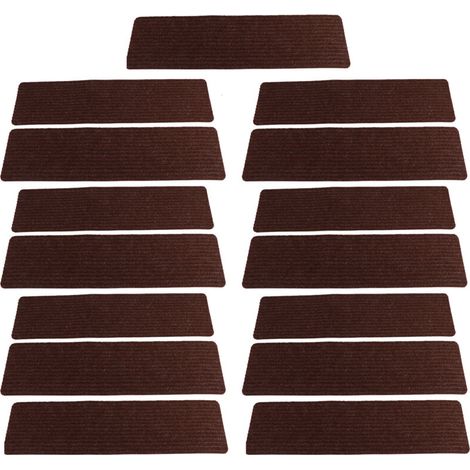 15Pcs Stair Treads 8x30in Anti Skid Polyester Fiber High Safety Easy Installation Durable Low Noise Stair Treads Carpet
