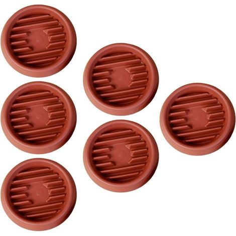 Bac à fleurs rouge brique diamètre intérieur 9.5 cm 6 ronds en plastique adapté aux plantes bac de drainage épais