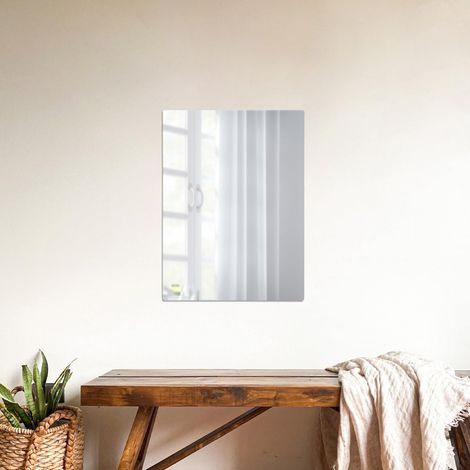 Miroir Mural Adhésif en Acrylique 60X40 CM Miroir Salon Décoratif sans Cadre Surface HD pour Chambre Bureau Facile À Nettoyer (1/5)