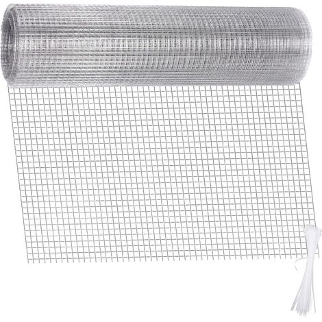 Grillage Anti-Rongeurs, Grillage Métallique à Maille Fine 6 mm, Fil Galvanisé, 40 cm x 7 m, Fil 0,6 mm, avec 50 Attaches, pour Jardin, Volière, Enclos, Poulailler, Protection des Plantes (1/5)