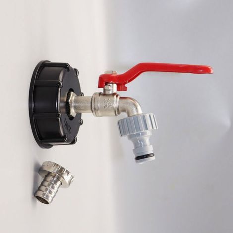 Robinet de réservoir - - 1000 L - Adaptateur IBC - Robinet allié - Connecteur amovible (1/2)
