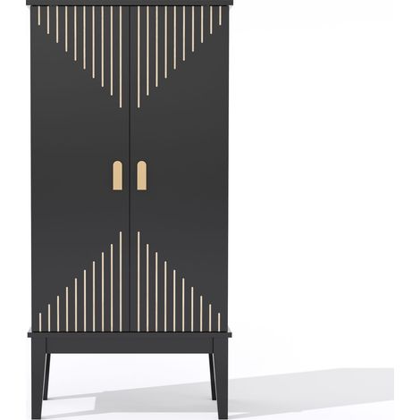 Armoire de cuisine, meuble de rangement spacieux avec 2 portes. L’armoire est de style vintage. Elle convient parfaitement pour la cuisine, le salon, le living et les couloirs. (1/5)