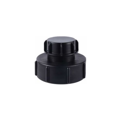 Adaptateur IBC S100x8 → S60x6 (filetage grossier) con bouchon, depósitos compatibles IBC, récup. agua pluie, robinets, arrosage