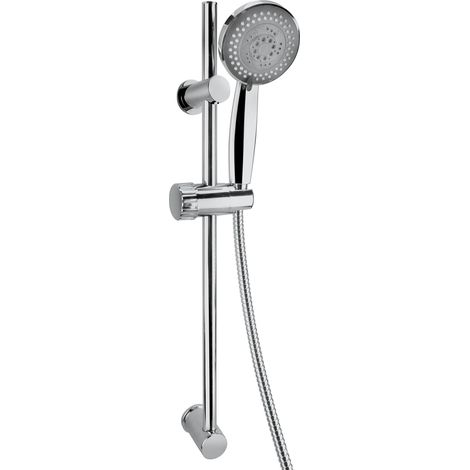 Paini - Ground 50CR126B4BL/G Saliscendi completo per Doccia con Doccetta 3 getti e Flessibile 1,5 m, finiture Cromate e brillanti, Colore Cromo (1/2)