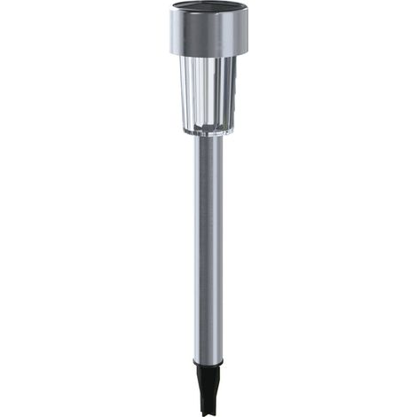 Lampioncino segnapassi Led Goblet 0,006W Argento in acciaio con pannello solare IP44 Bianco freddo 6500K con sensore crepuscolare Aigostar